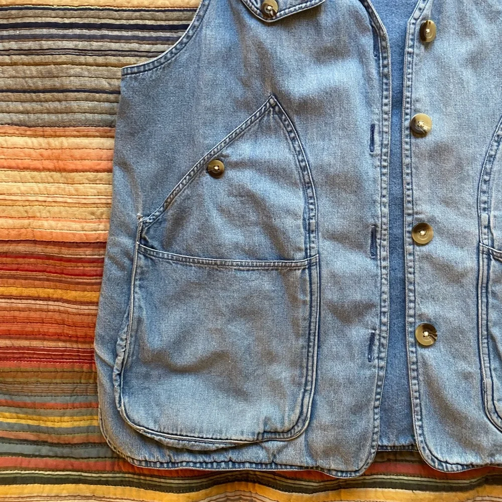 VTG Denim Vest, women’s small - Picture 5 of 7